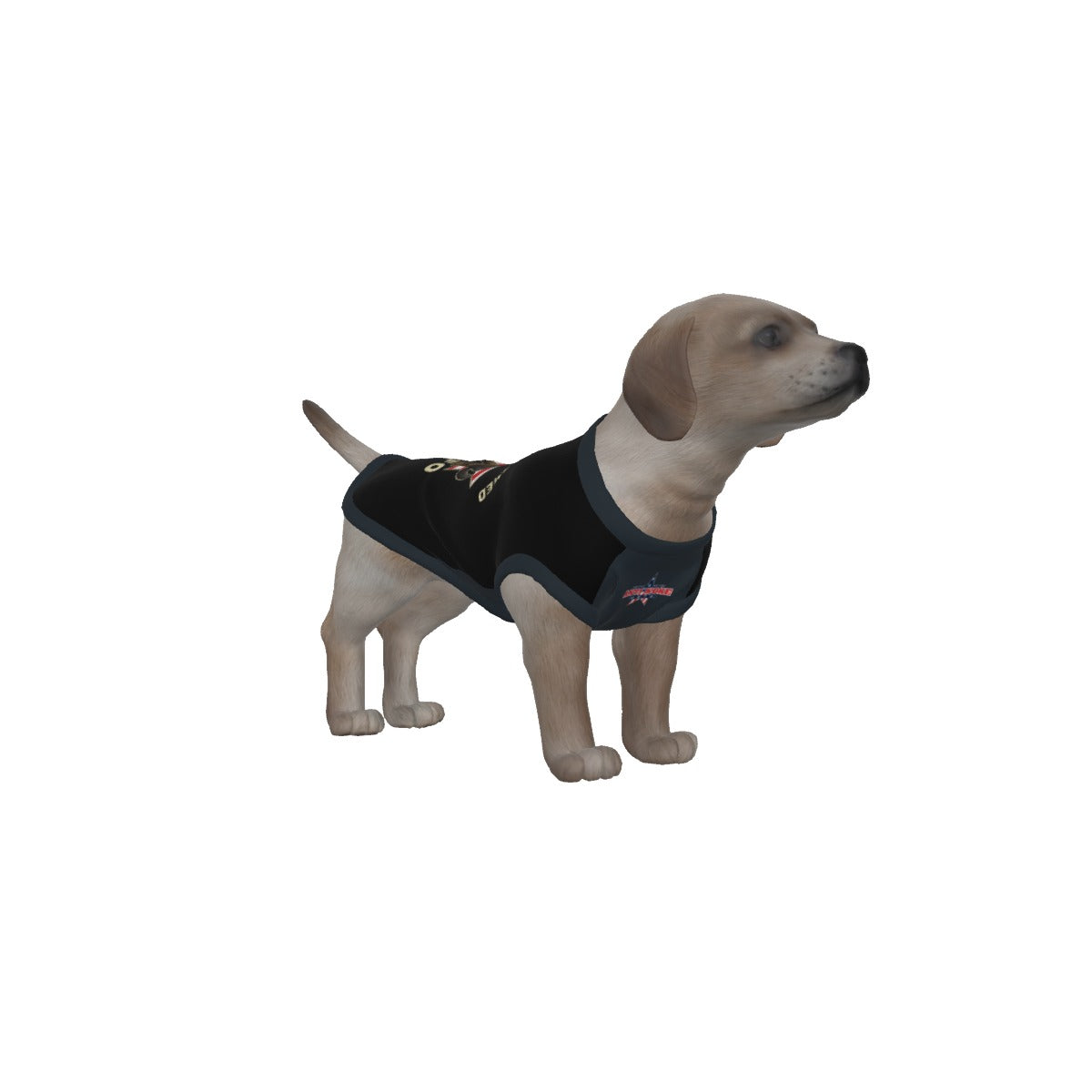 Frenchie-Black & Gray Collar My Owner Is Armed Puppy Tank Top