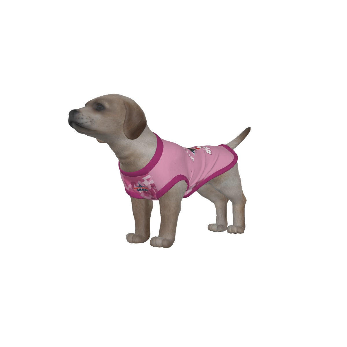 Shih Ztu- White and Brown Dog- Light Pink & Pink Camo- Small Dog's Tank Top