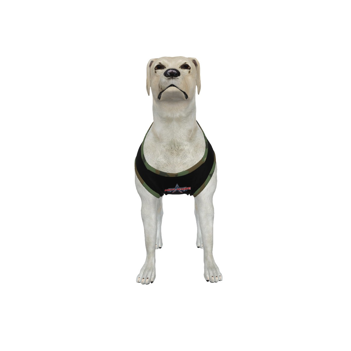 Bulldog- Camo Collar- My Owner Is Armed- Anti Woke Pets Big Tank Top