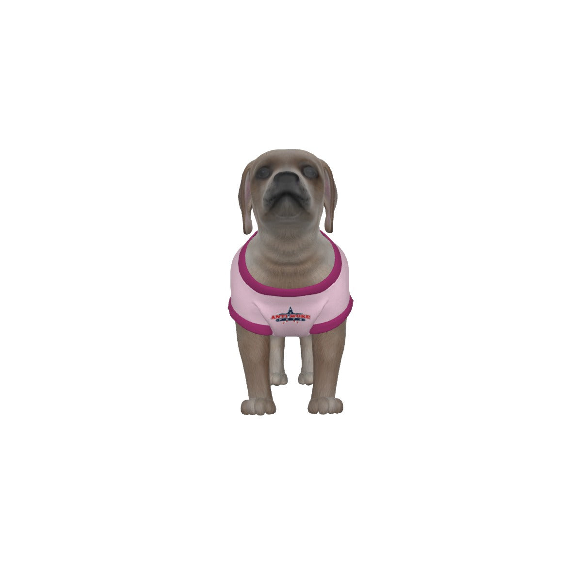 Shih Ztu- White and Brown Dog- Light Pink- Small Dog's Tank Top