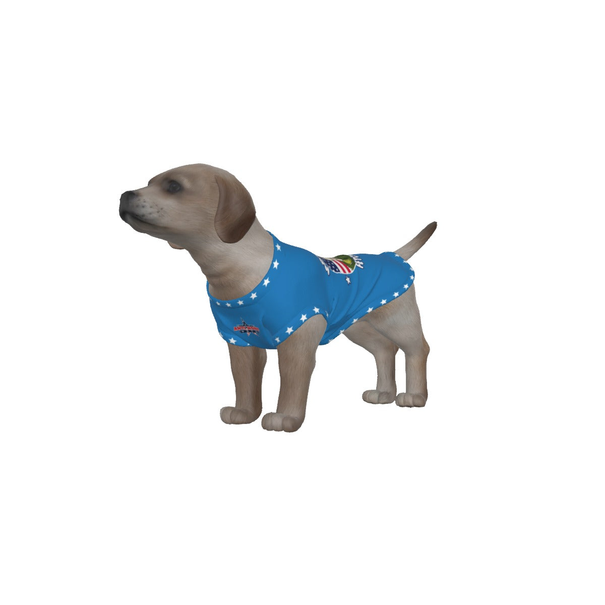 Pomeranian- Make America Fetch Again- Blue- Small Dog's Tank Top