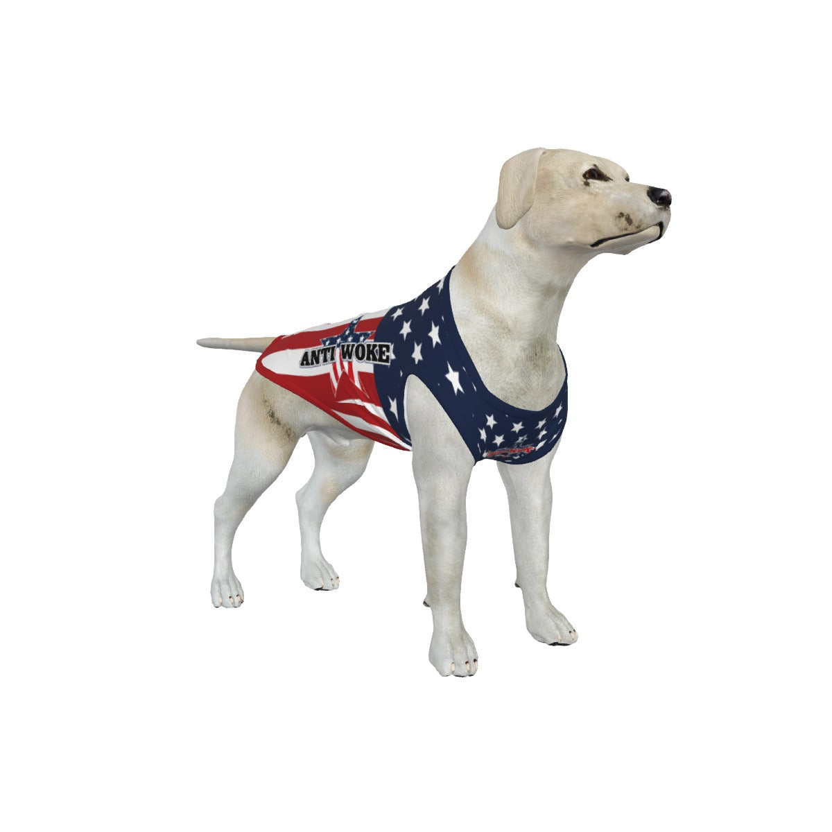 USA- Anti Woke Pets- Full Flag - Big Dog's Tank Top