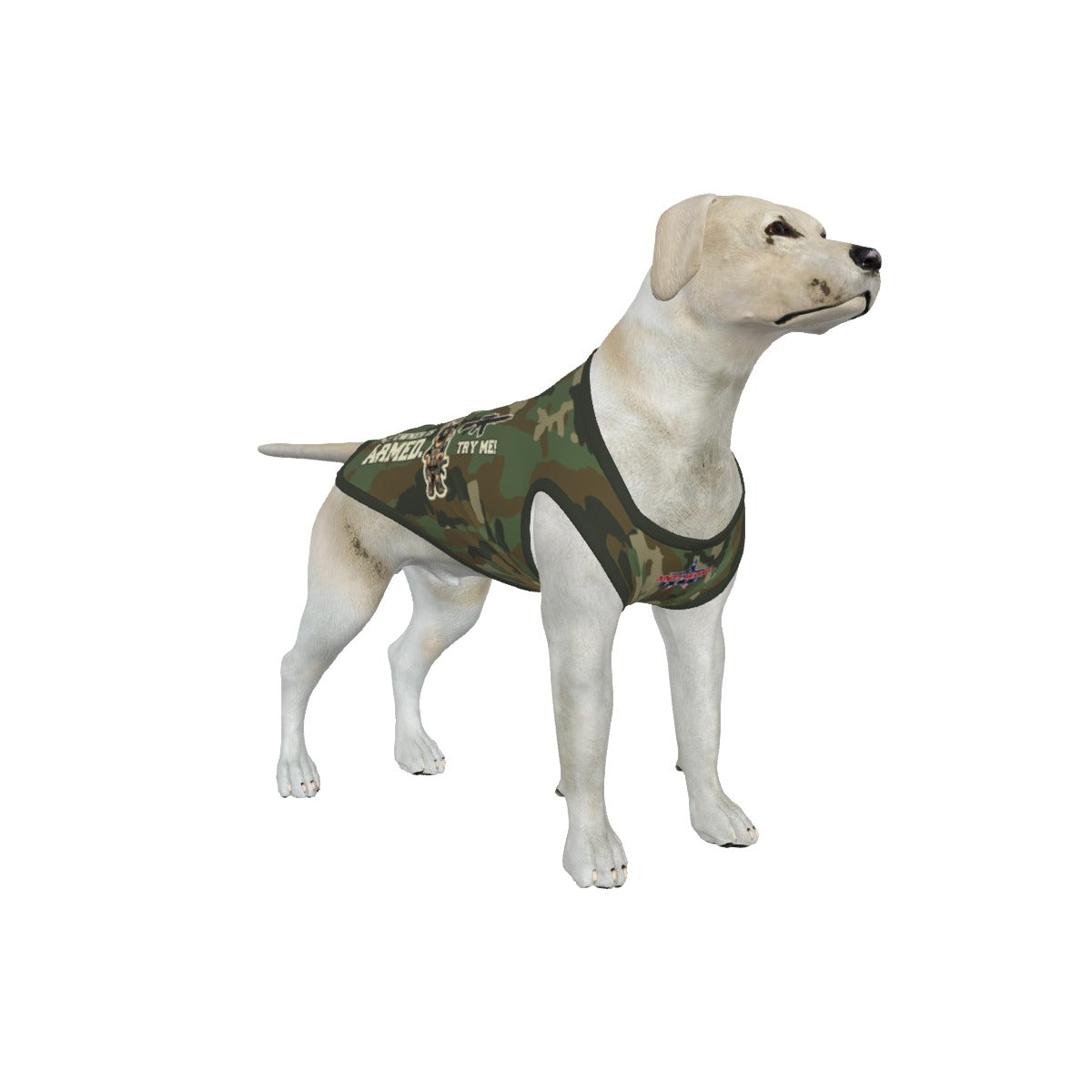 German Shepard- Camo - My Owner Is Armed- Anti Woke Pets Big Dog's Tank Top