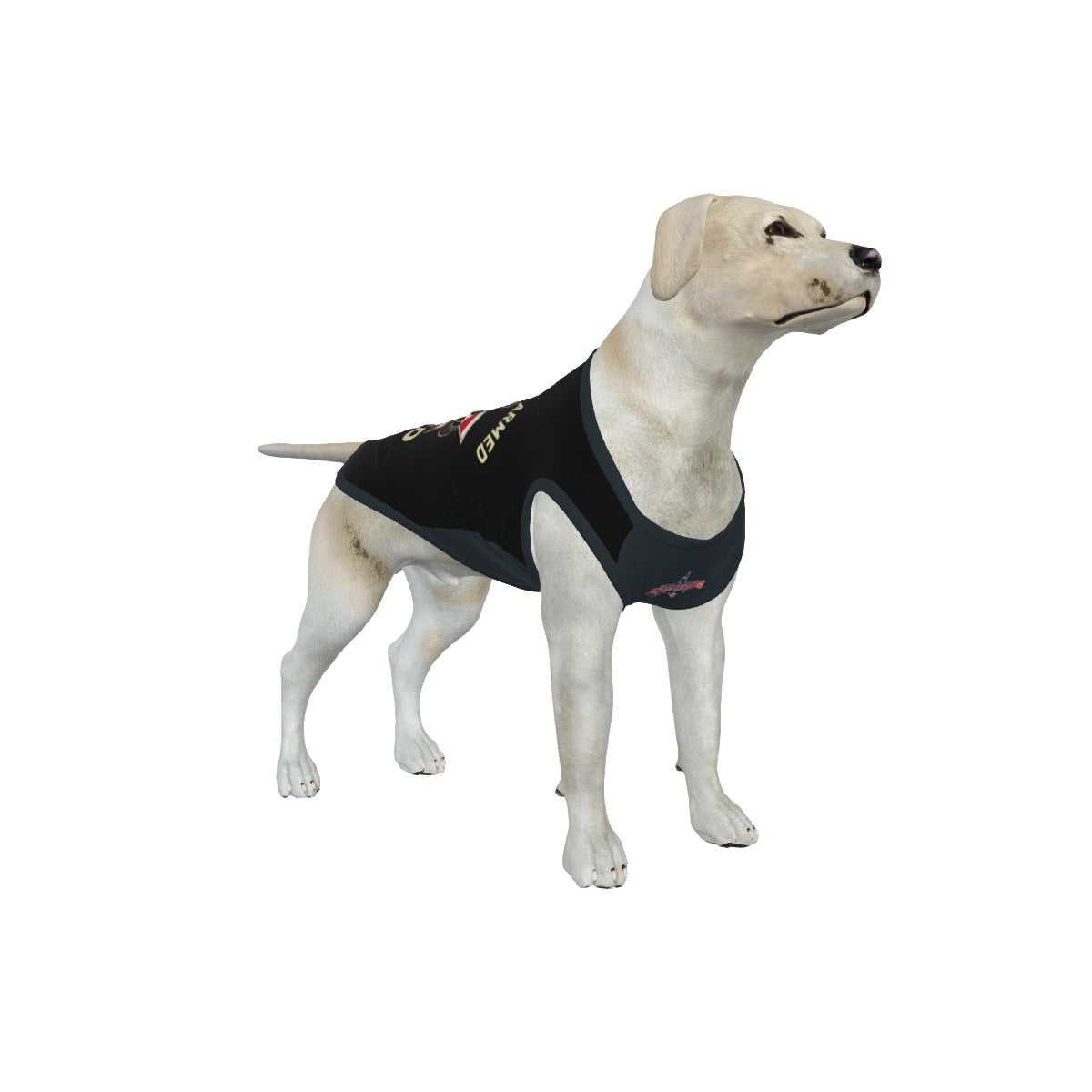 Frenchie-Black- My Owner Is Armed Medium Dog's Tank Top