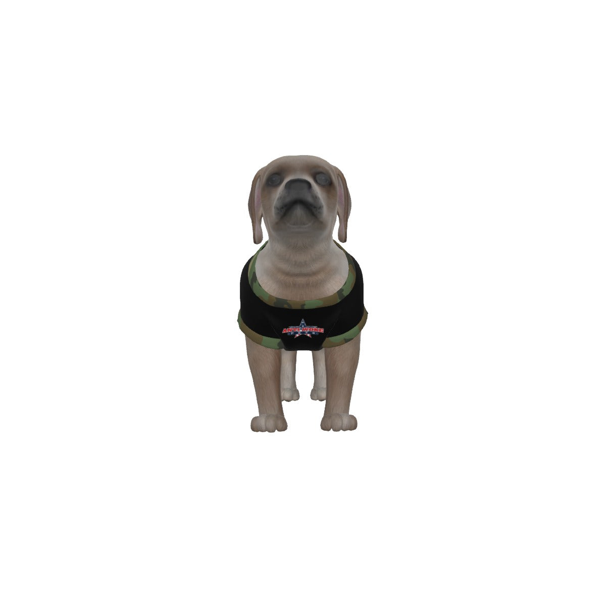 Bulldog-Camo Collar- My Owner Is Armed- Anti Woke Pets- Puppy Tank Top