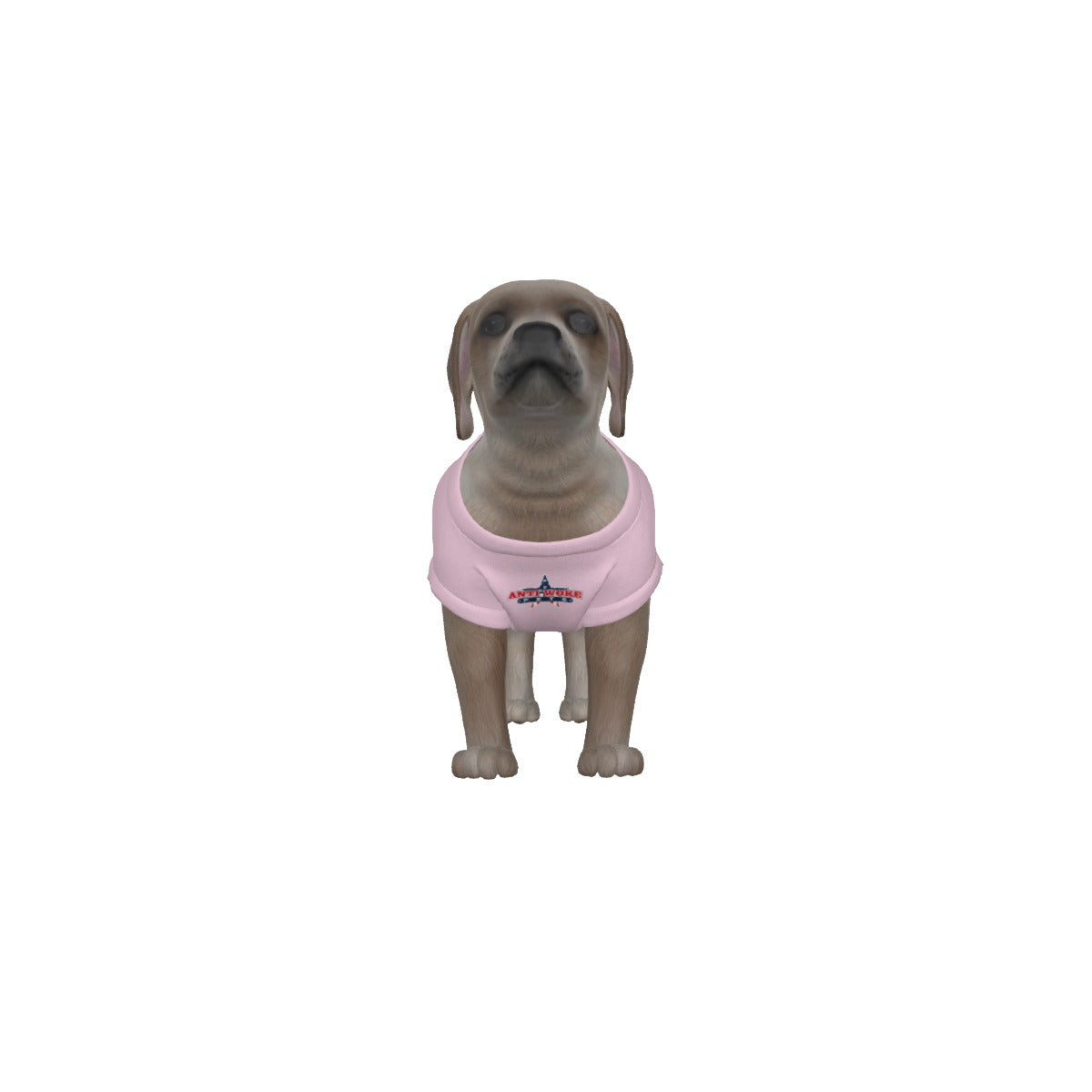 Maltese- White Dog- My Owner is Armed- Light Pink- Small Dog's Tank Top