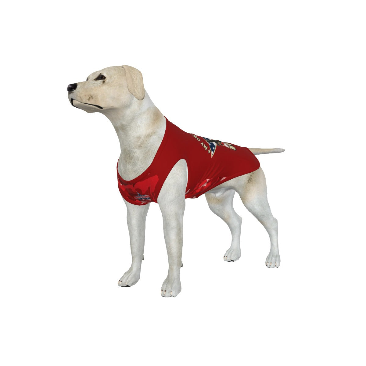 German Shepard-Girl Dog Red- My Owner Is Armed- Big Dog's Tank Top