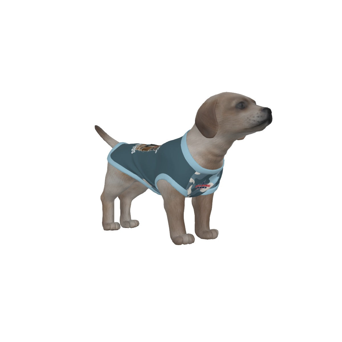 Yorkie- Gray Blue & Blue Camo- Your Pronouns Can't Save You-Small Dog's Tank Top