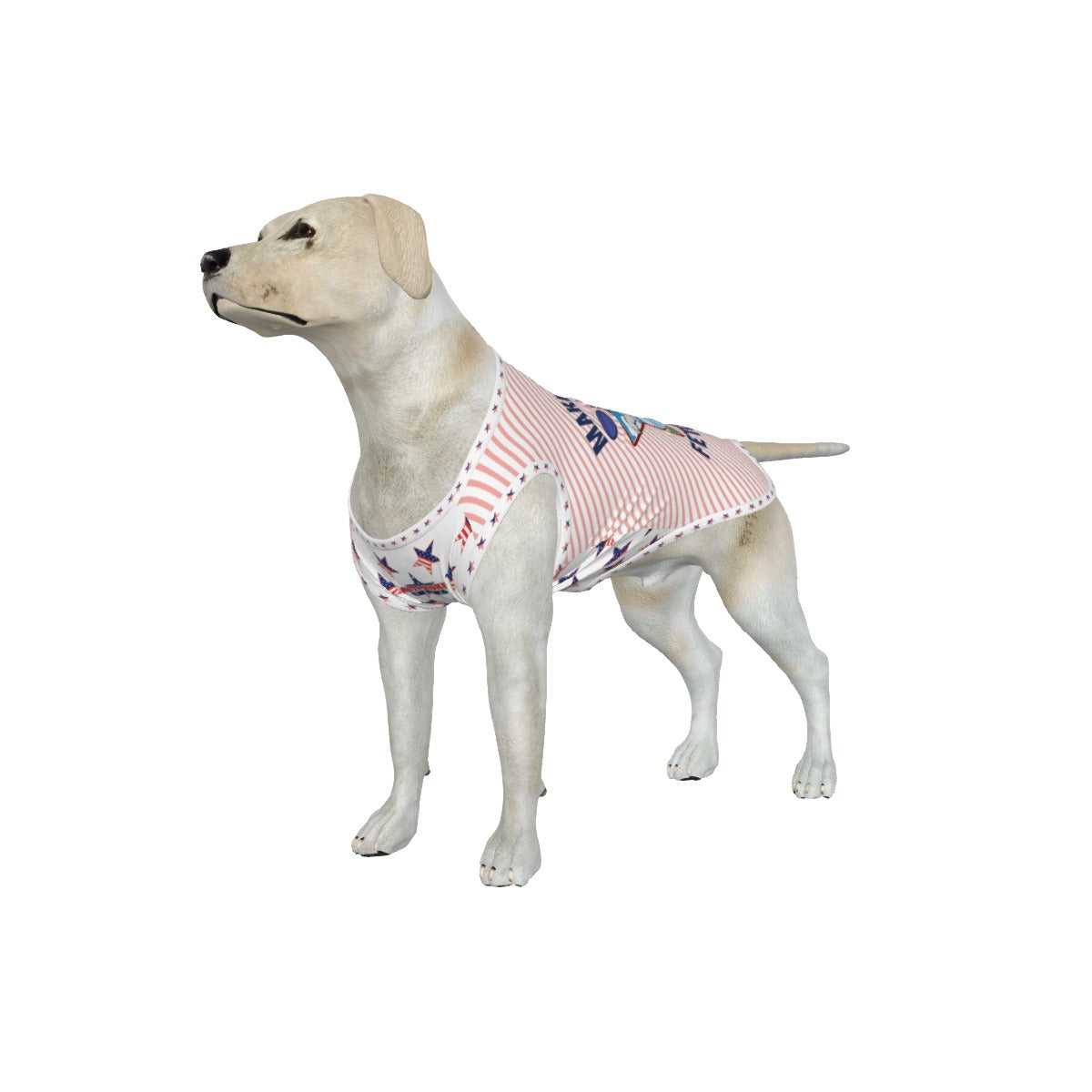 Poodle- Pink Candy Stripe- Make America Fetch Again - Big Dog's Tank Top