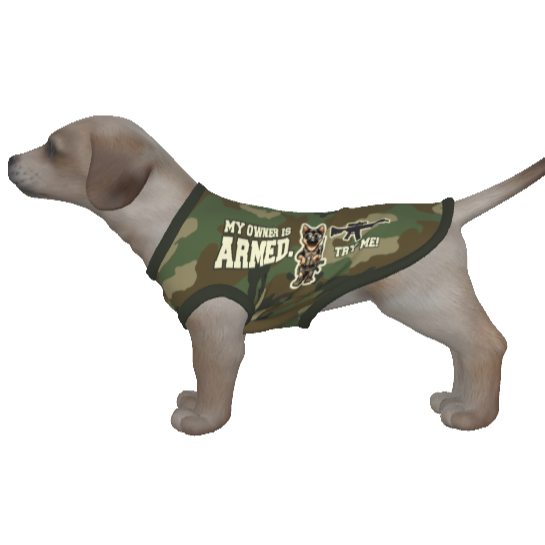 German Shepard- Camo - My Owner Is Armed- Puppy Tank Top