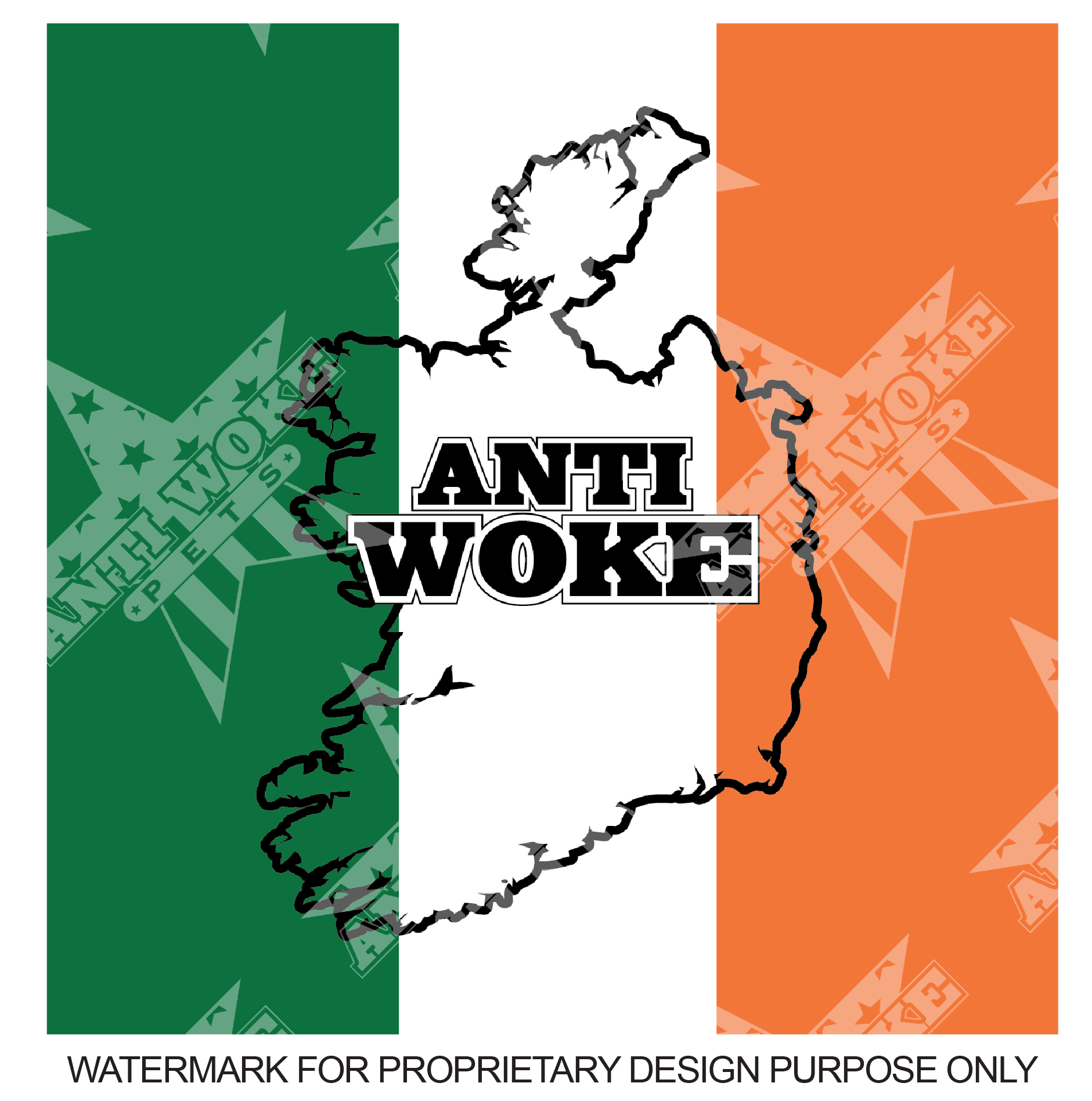 Ireland Flag/ map-Anti Woke- Big Dog's Tank top